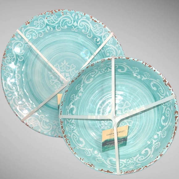 CYNTHIA ROWLEY Tuscan MELAMINE Dinner plates Pasta Bowls